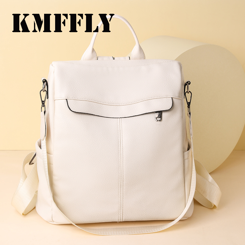Luxury Bags With Zipper - Tas Ransel Perjalanan Kulit Lembut Berkualitas