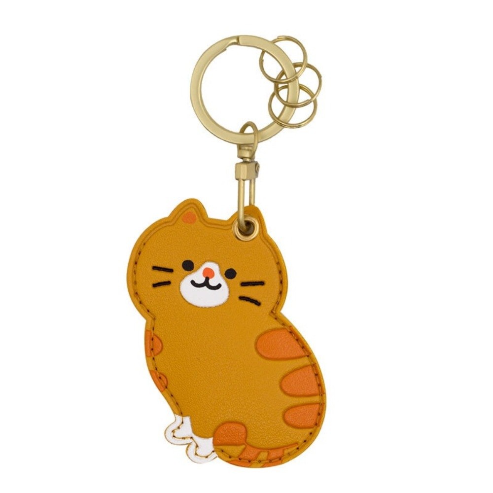 Key Holder Leather Pouch - Tempat Kartu Akses Kucing Kartun Lucu