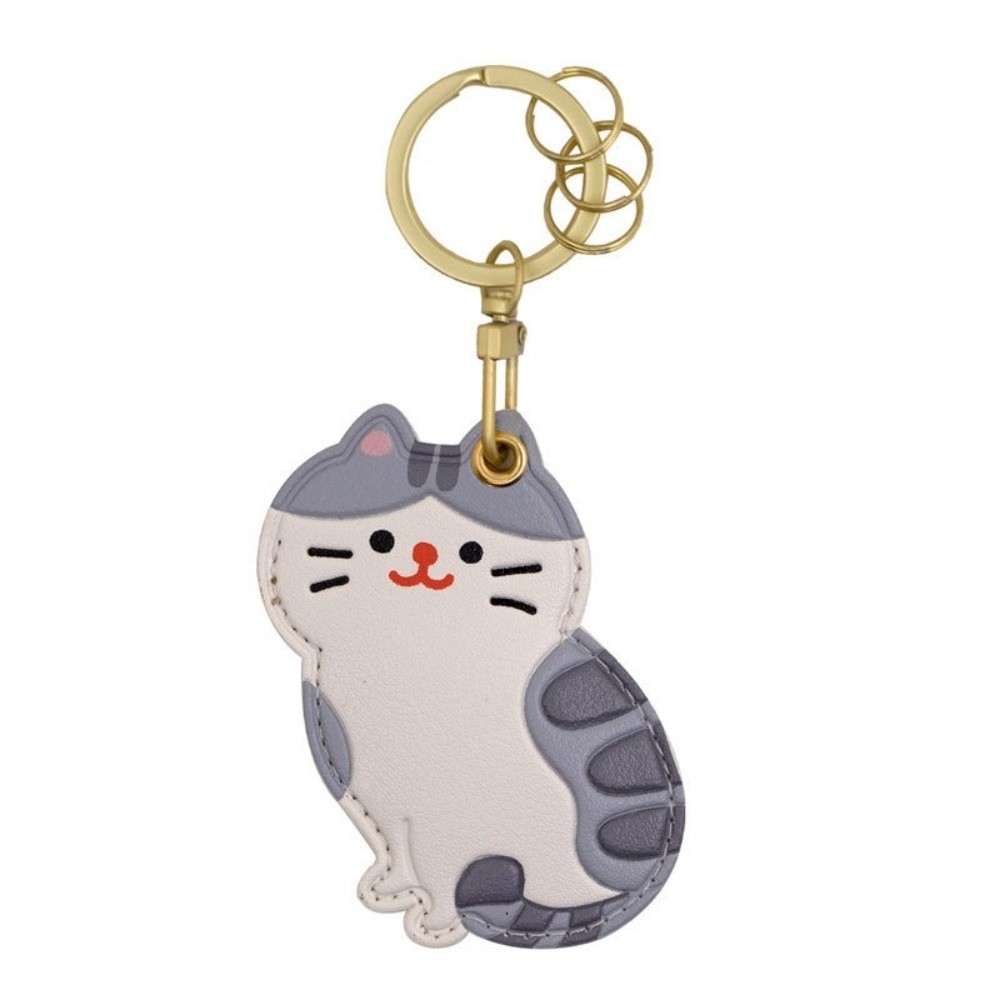 Key Holder Leather Pouch - Pemegang Kartu Akses Kucing Kartun Baru