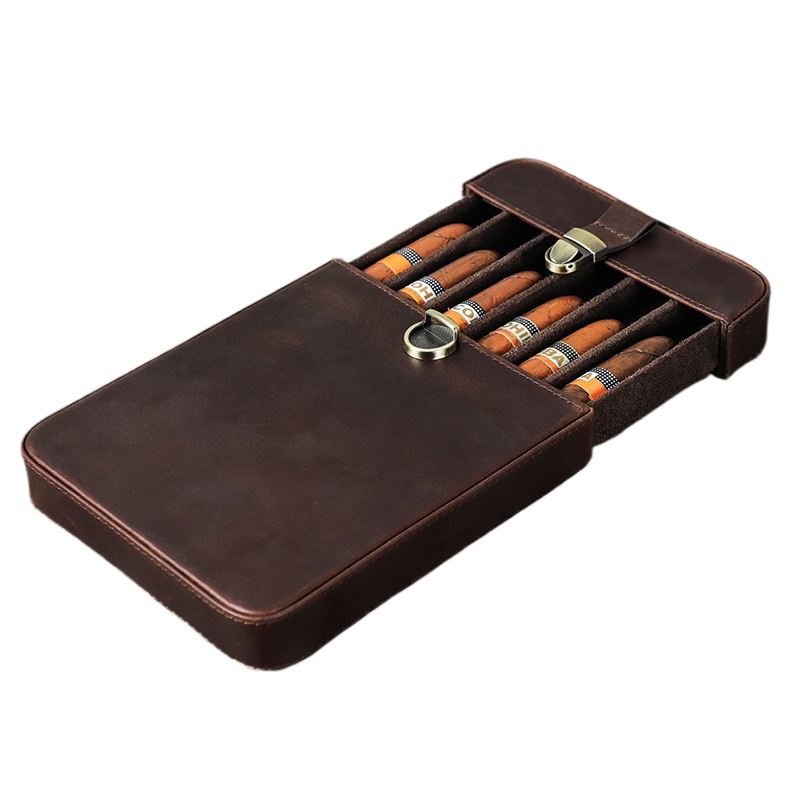 Luxury Bags Leather - Kotak Cerutu Portabel Kulit Asli Mewah,
