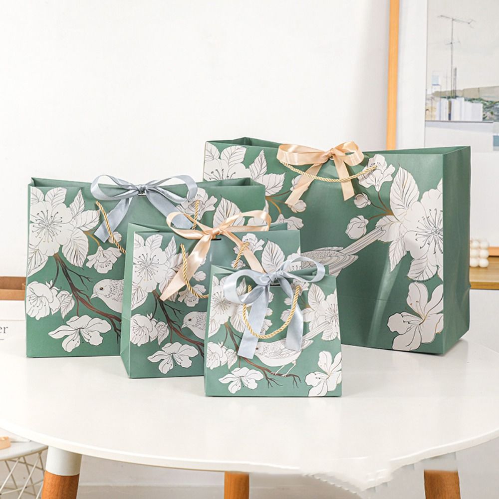 Luxury Bags Green - Tas tangan hijau dari kertas, kantung