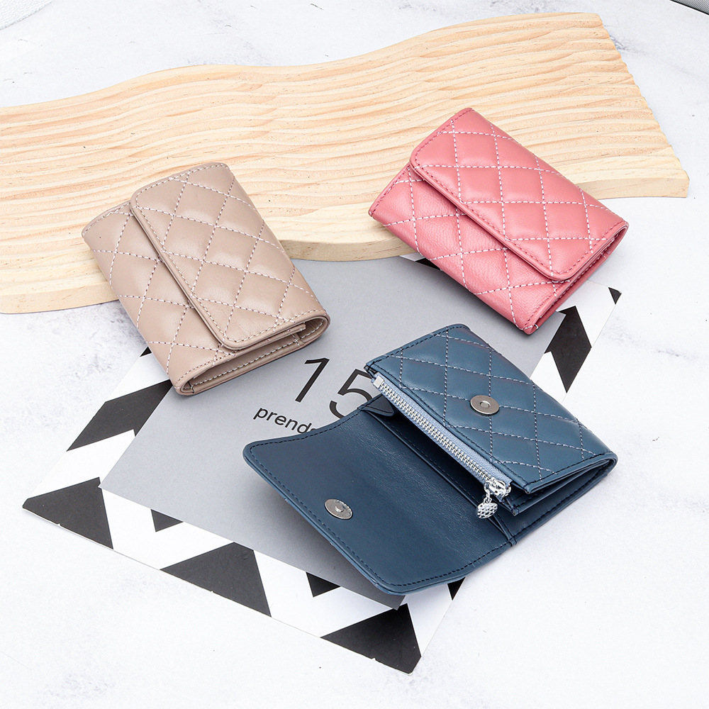 Luxury Bags Brand Names - Tempat Kartu Berlapis Kulit Domba Dompet