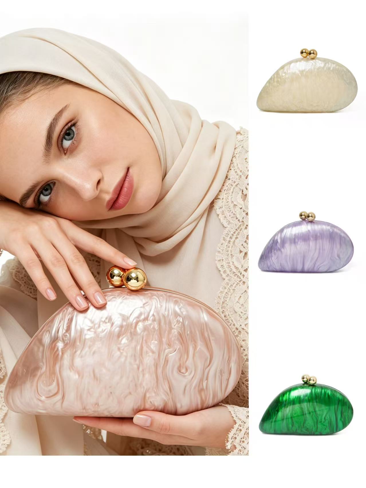 Luxury Bags For Summer - Tas Malam Akrilik Bentuk Tidak Beraturan,