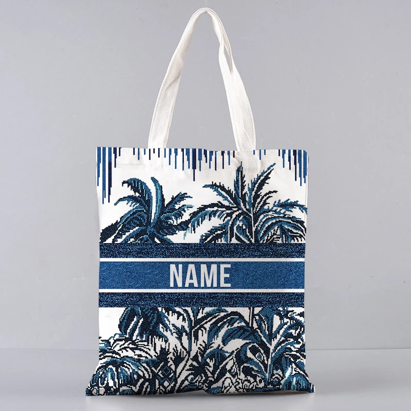 Tas Tote kanvas teks nama kust - Luxury Bags Brand Names ulasan dan harga