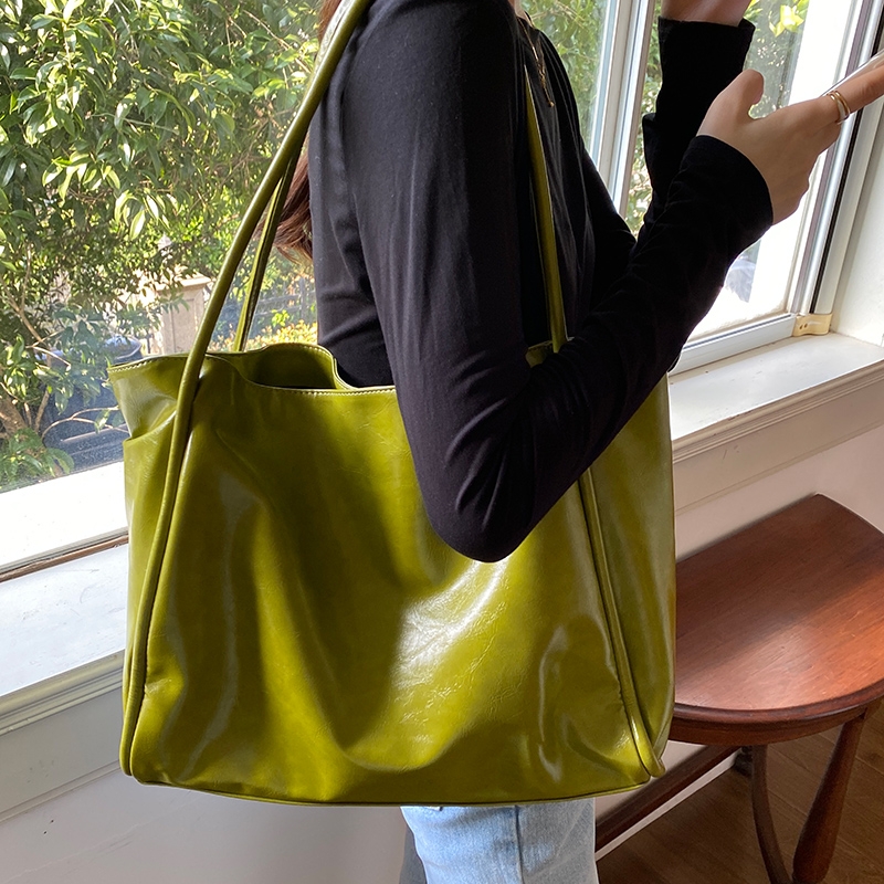 Tas Tote Tekstur Portabel Untu - Luxury Bags Green ulasan dan harga