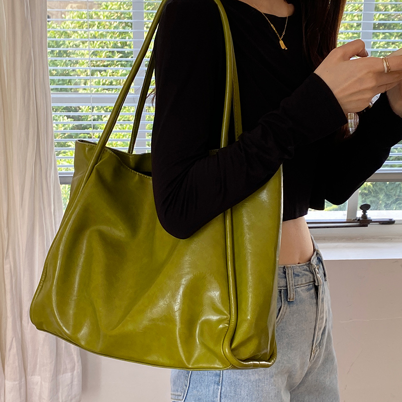 Tas Tote Tekstur Portabel Untu - Luxury Bags Green ulasan dan harga