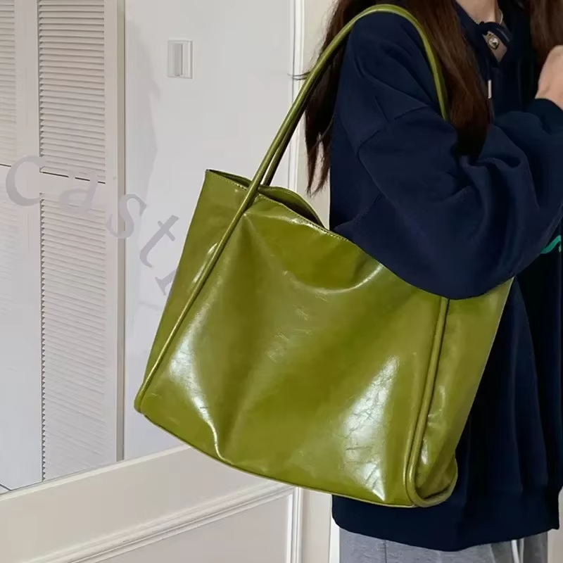 Tas Tote Tekstur Portabel Untu - Luxury Bags Green ulasan dan harga