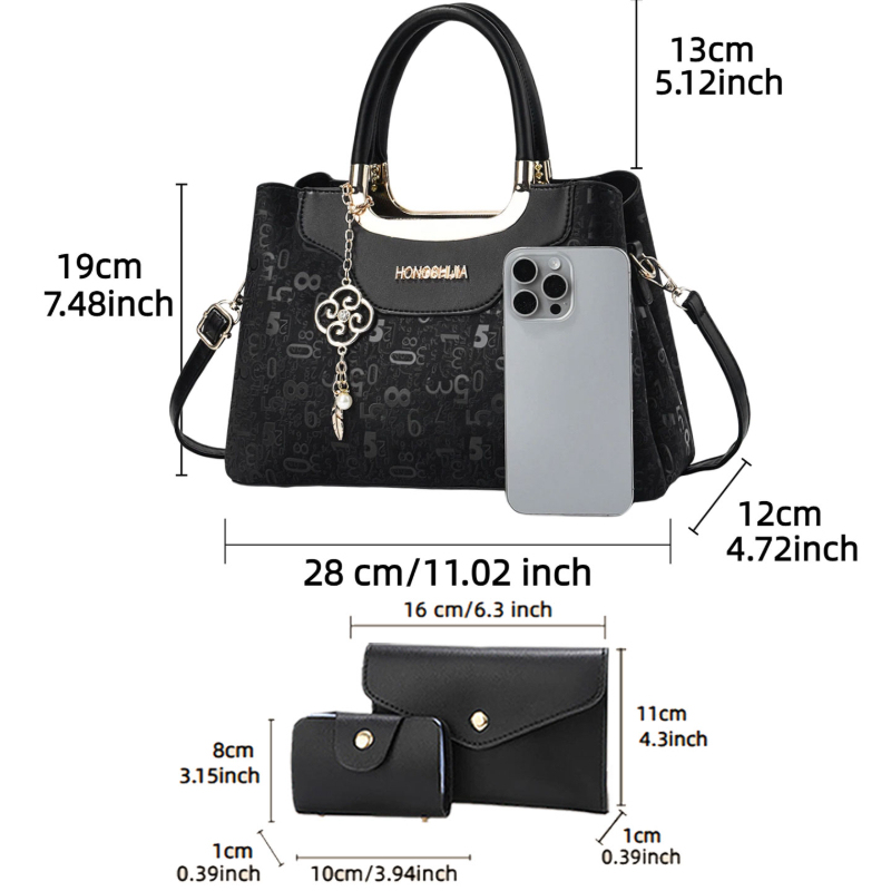 Set Tas Tangan Wanita 3-in-1,  - Luxury Bags With Zipper ulasan dan harga