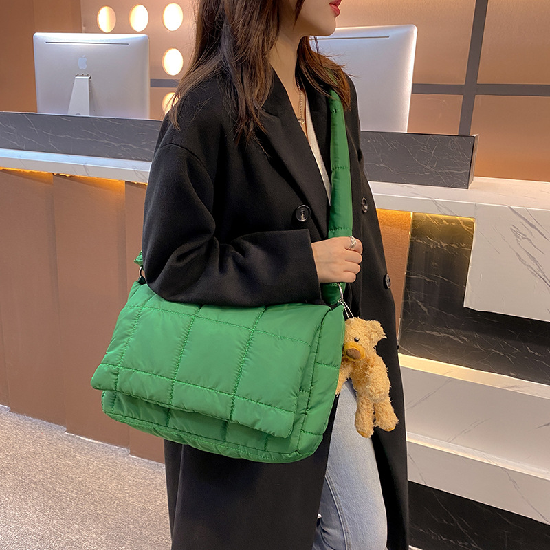 Tas Kurir Wanita Katun Musim D - Luxury Bags Green ulasan dan harga