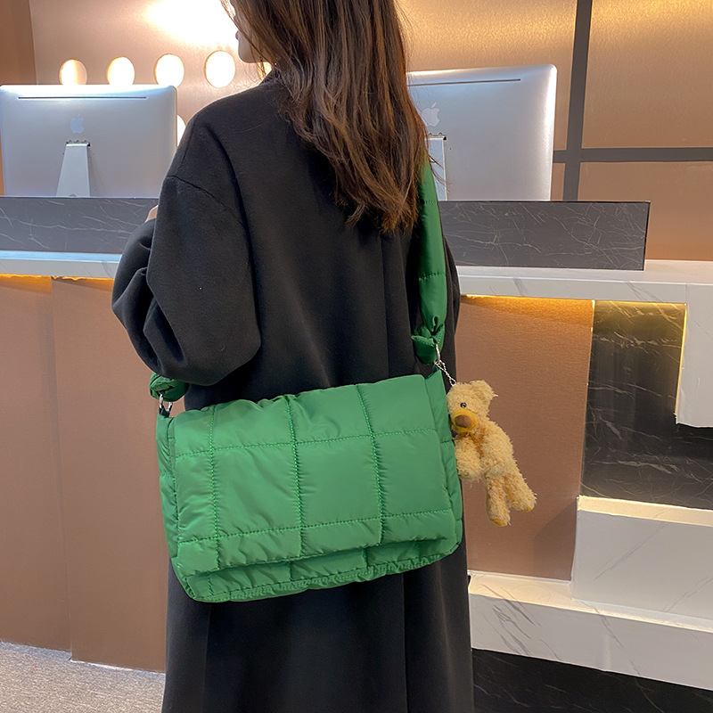 Tas Kurir Wanita Katun Musim D - Luxury Bags Green ulasan dan harga