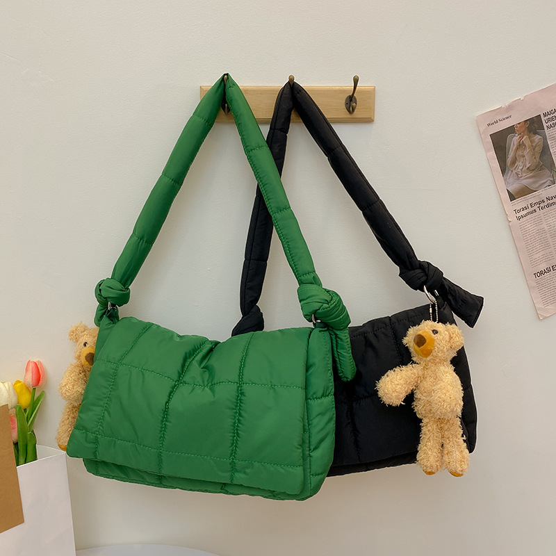 Tas Kurir Wanita Katun Musim D - Luxury Bags Green ulasan dan harga