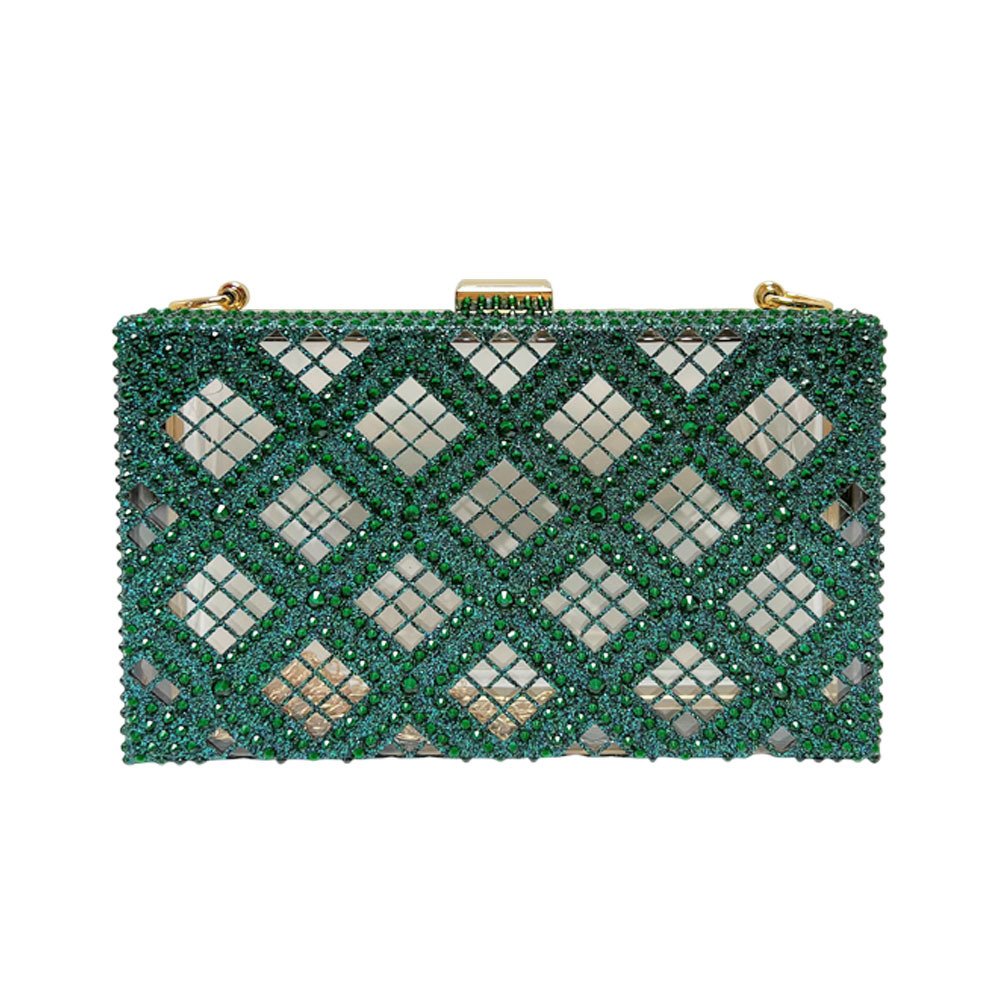 Tas Clutch Berlian Imitasi Ber - Luxury Bags Green ulasan dan harga