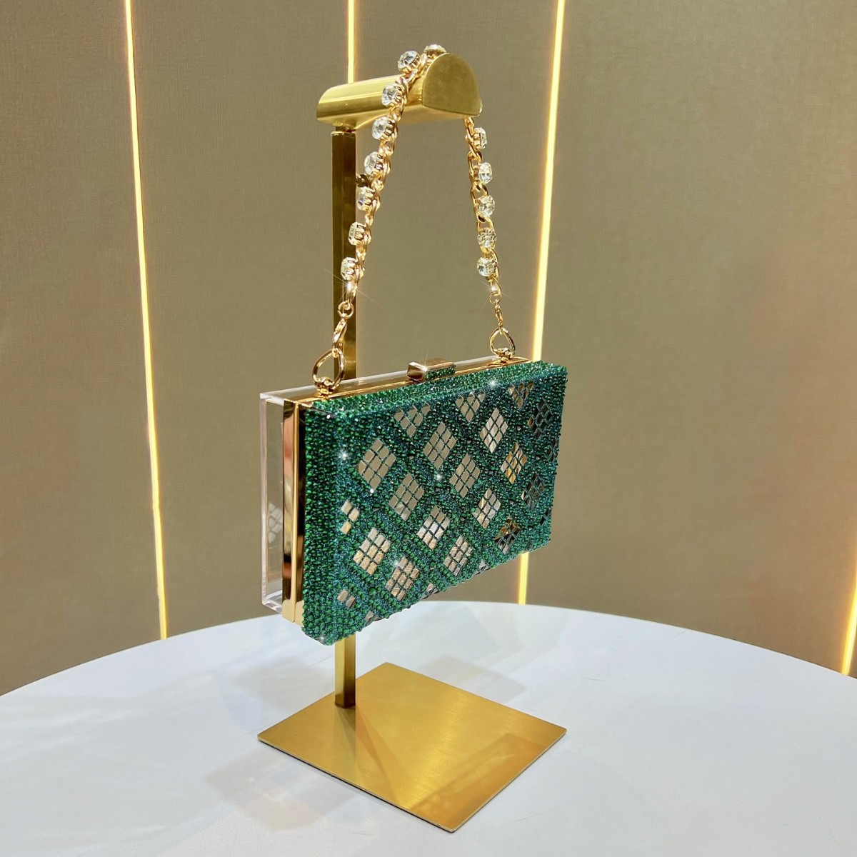 Tas Clutch Berlian Imitasi Ber - Luxury Bags Green ulasan dan harga