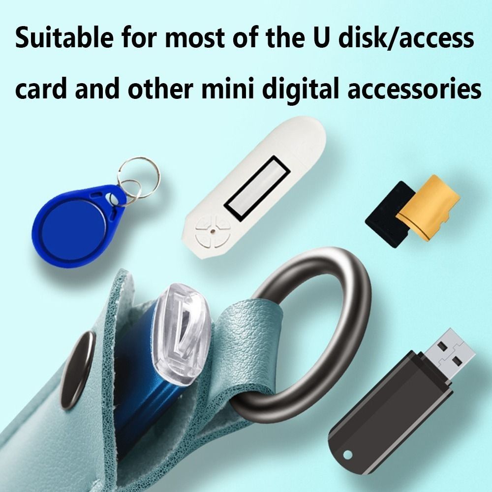 8 warna U Disk kantong pemegan - Key Holder Leather Pouch ulasan dan harga