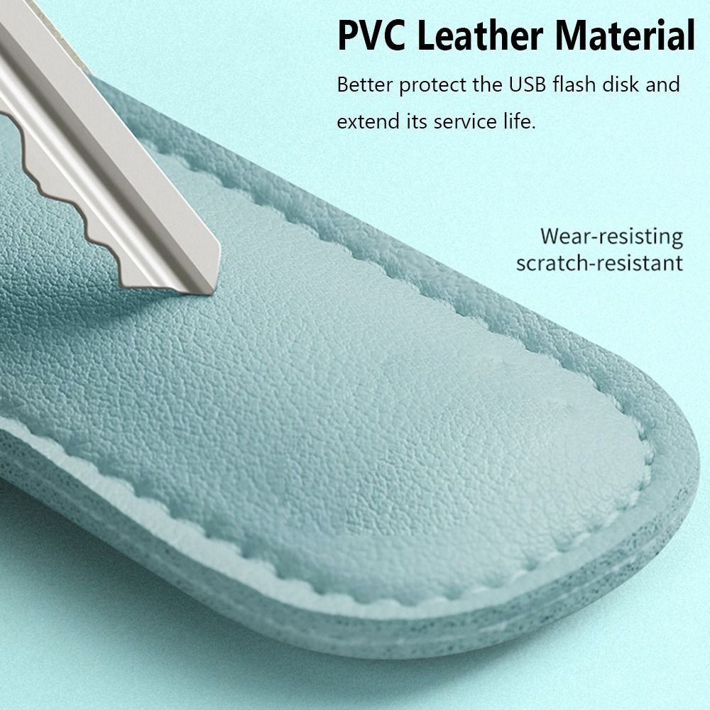 8 warna U Disk kantong pemegan - Key Holder Leather Pouch ulasan dan harga