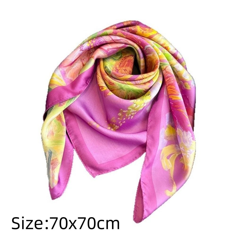 Syal Sutra Mewah 70cm Motif Bu - Luxury Bags For Summer ulasan dan harga