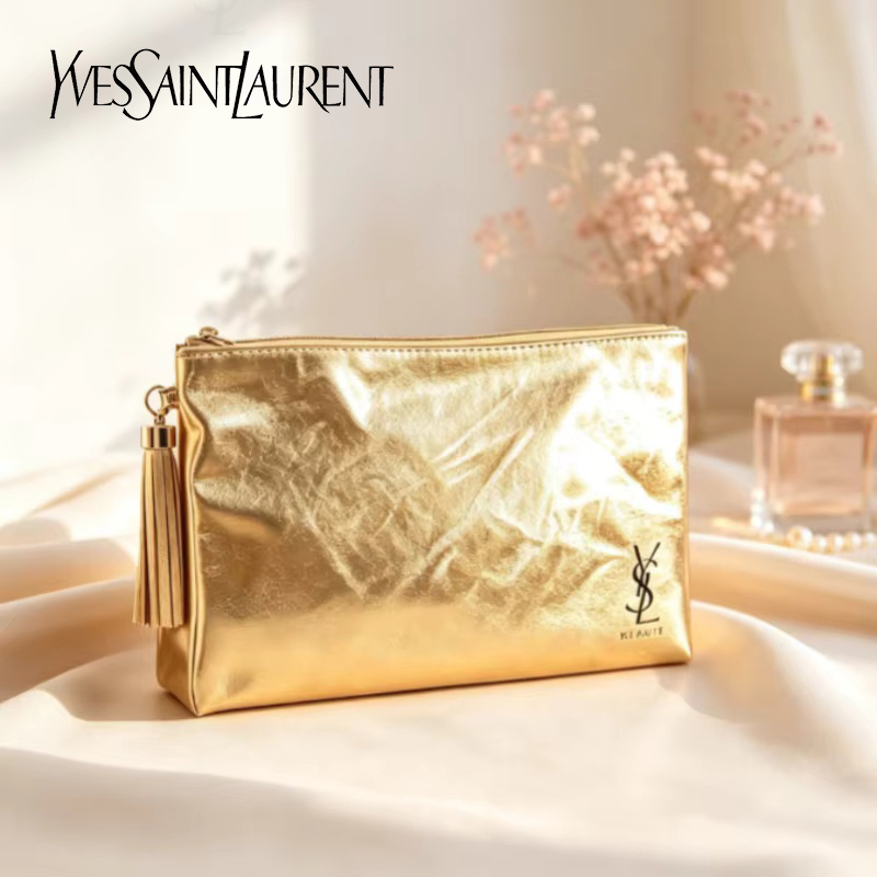 Tas Kosmetik Emas YSL, Kantong - Luxury High Quality Bags ulasan dan harga