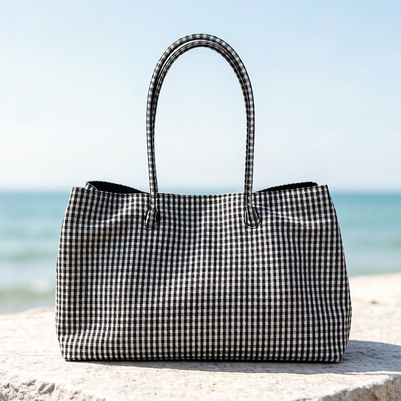 Tas Tote Kasual Motif Kotak-ko - Luxury Bags 2026 ulasan dan harga
