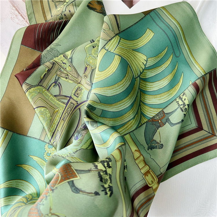 Syal Sutra Hijau 65CM Desainer - Luxury Bags For Summer ulasan dan harga