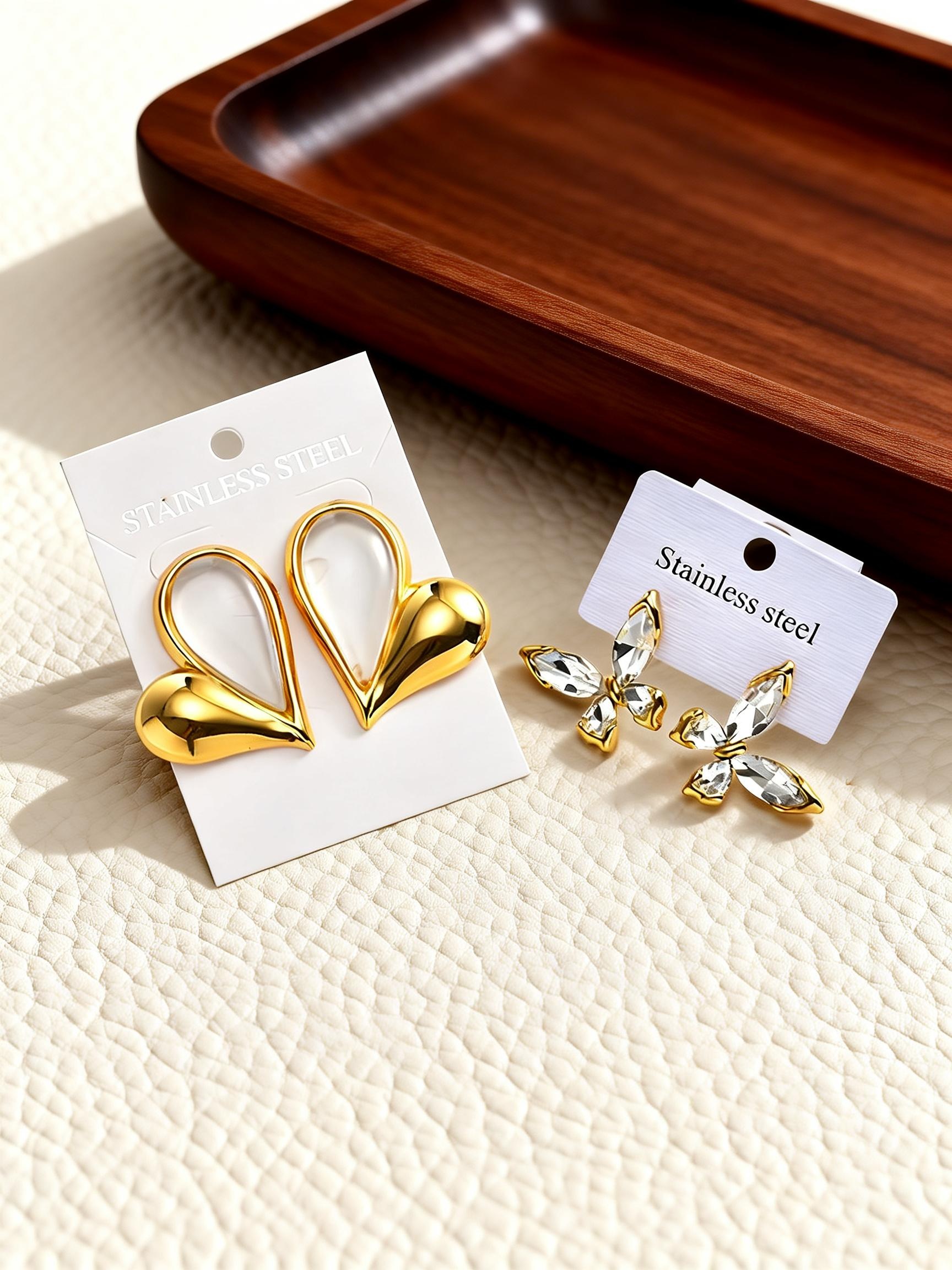 Anting Kupu-kupu Kristal Mewah - Luxury Bags Cz ulasan dan harga